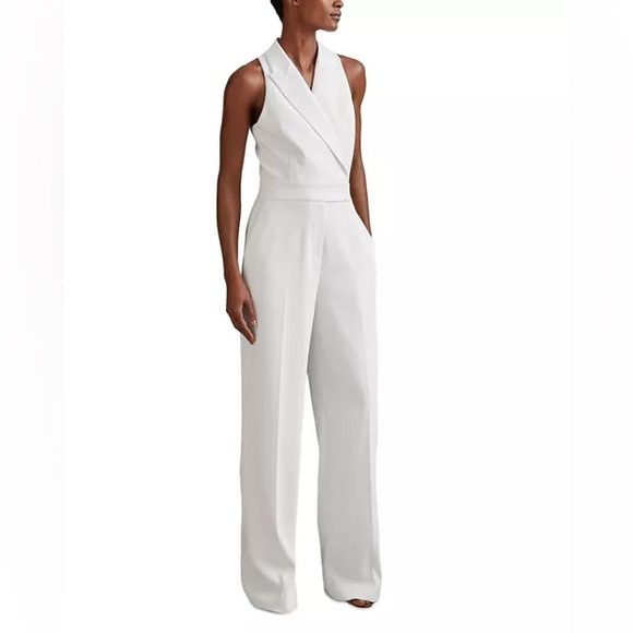 Reiss Petites
Petite Lainey Tux Sleeveless White Jumpsuit Size 10P - Picture 1 of 11